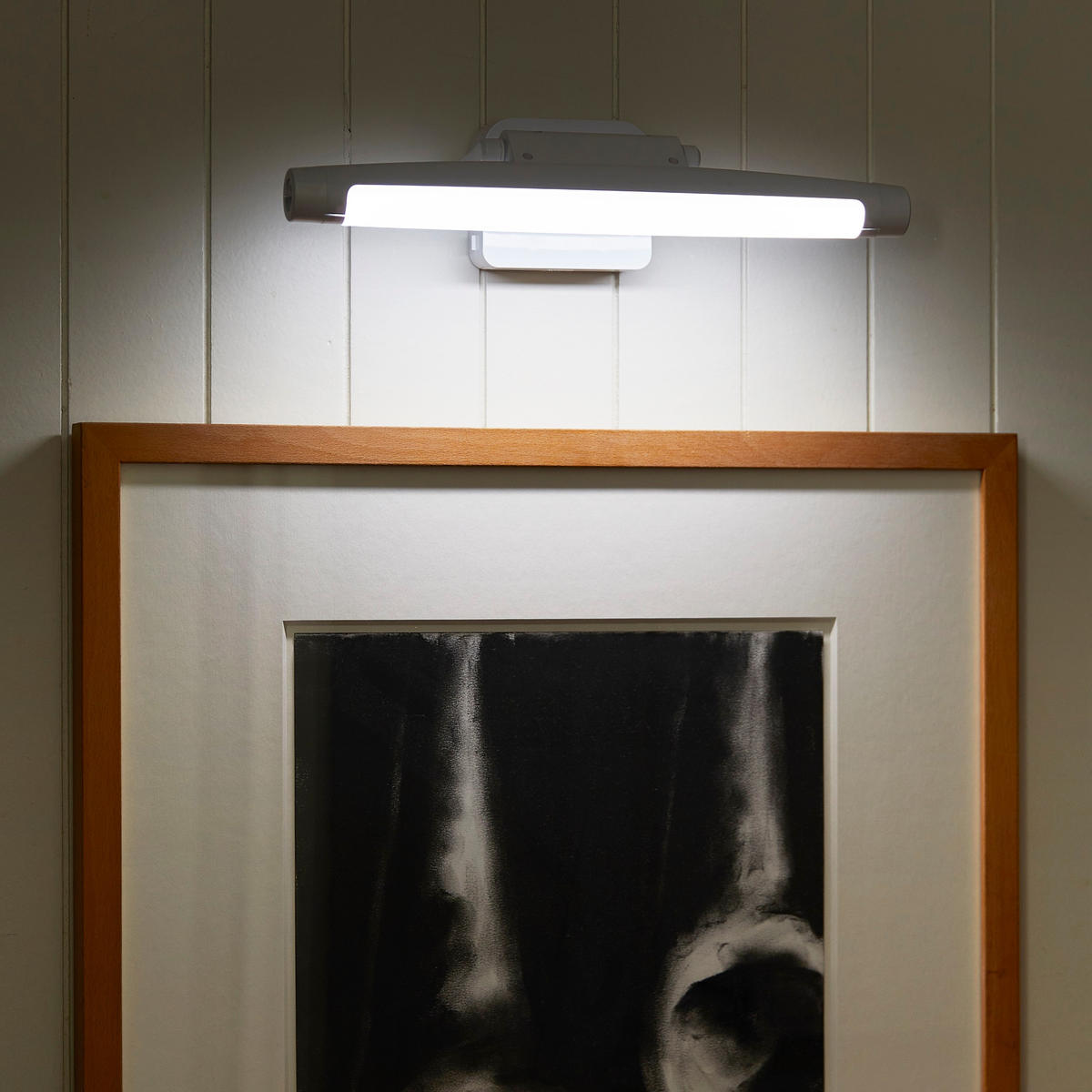 LED-BILDERLEUCHTE - verstellbare Wandleuchte mit Dimmfunktion für Bilder und Spiegel, batteriebetrieben - Weiß, Kunststoff (15/34/3.1cm) - Northpoint