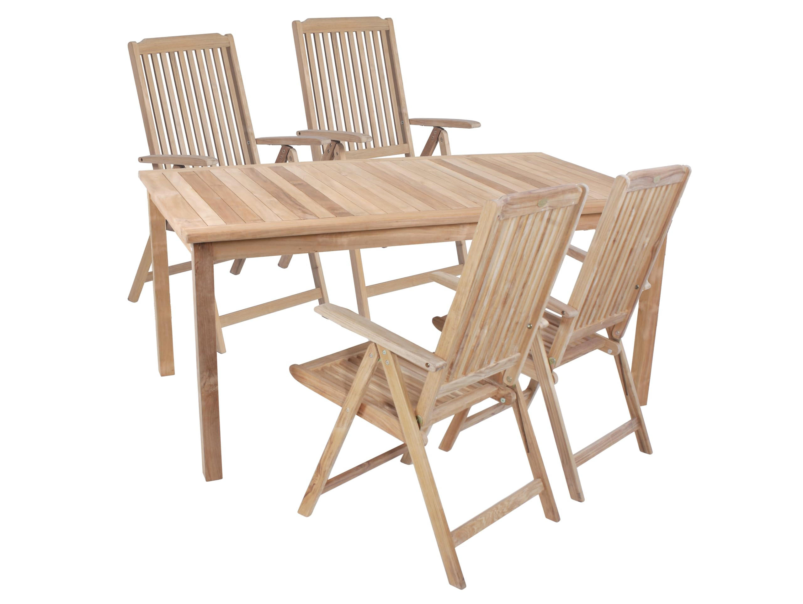 GARTEN-SITZGRUPPE Maike 06 5-teilig Gartenmöbel-Set - Teakfarben, Holz - DELUKE