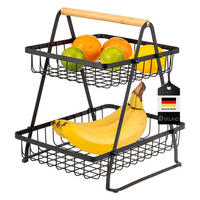 OBSTSCHALE, schwarz, Metall - Schwarz, Metall (32cm) - eluno