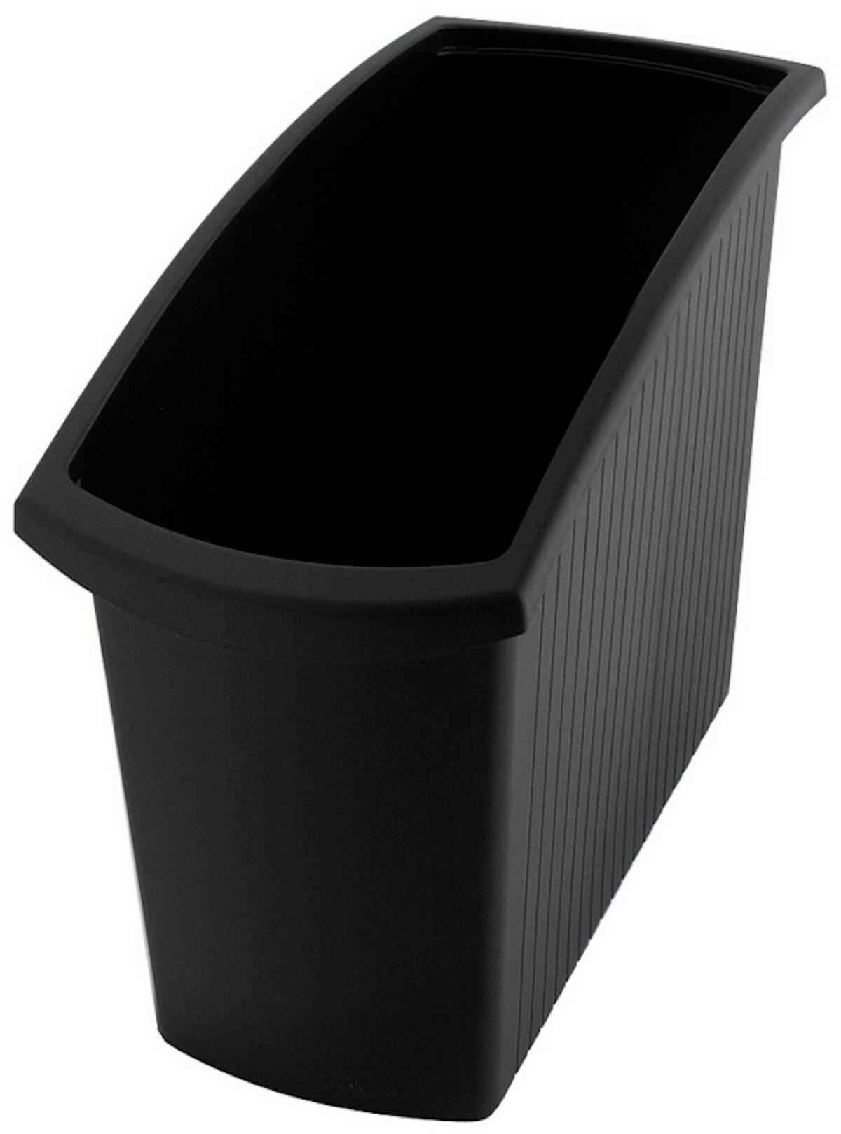 PAPIERKORB Rechteckiger Kunstoff 18 Liter 34,5x19,4x45 cm Schwarz - Schwarz, Metall (19.4/34.5/45cm) - PROREGAL