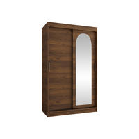 SCHWEBETÜRENSCHRANK Selfie 120 cm - Silberfarben/Nussbaumfarben, Holzwerkstoff/Kunststoff (120/200/62cm) - MIRJAN24