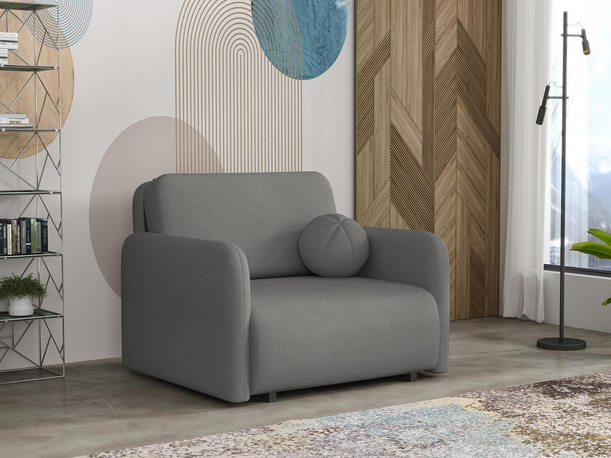 SCHLAFSOFA Viva Sun I - Greige/Schwarz, Holz/Textil (100/85/103cm) - MIRJAN24