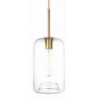 PENDELLEUCHTE Paris - Transparent/Goldfarben, Glas/Metall (18/18/125cm) - kiki design