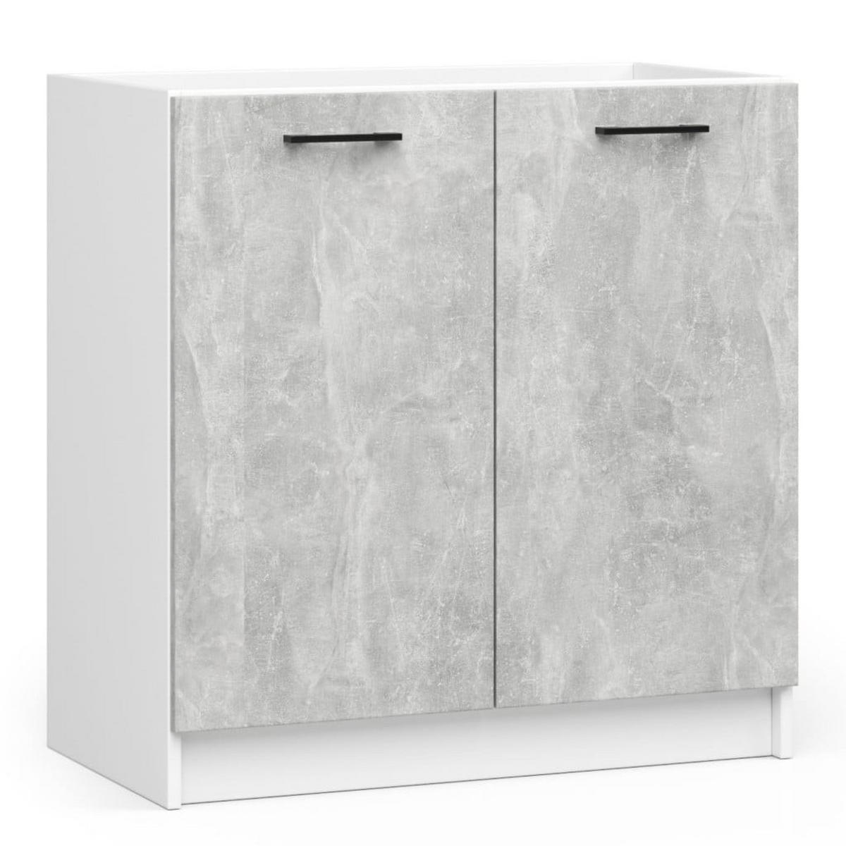 KUCHYŇSKÝ BLOK Beton 203/180/46 - šedá, kompozitní dřevo (180/203/46cm) - RAUMHIRSCH FURNITURE