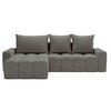 ECKSOFA Bresso Bouclé-Stoff Grau - Grau, Holz/Textil (255/168cm) - Graingold
