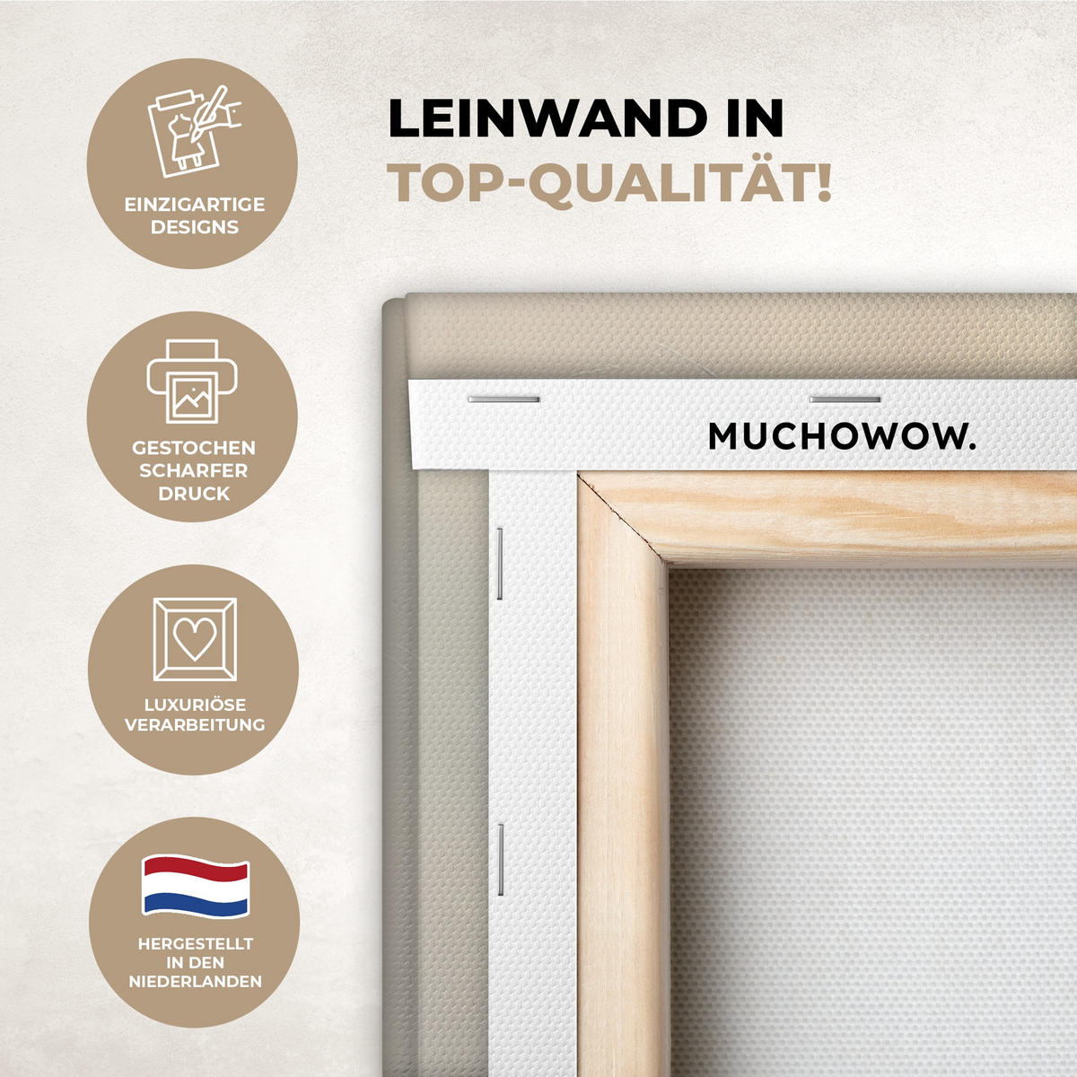 LEINWANDBILD Segelschiff - Meer - Bewölkt Wanddeko 90x60 cm - Creme, Textil (90/60cm) - MuchoWow