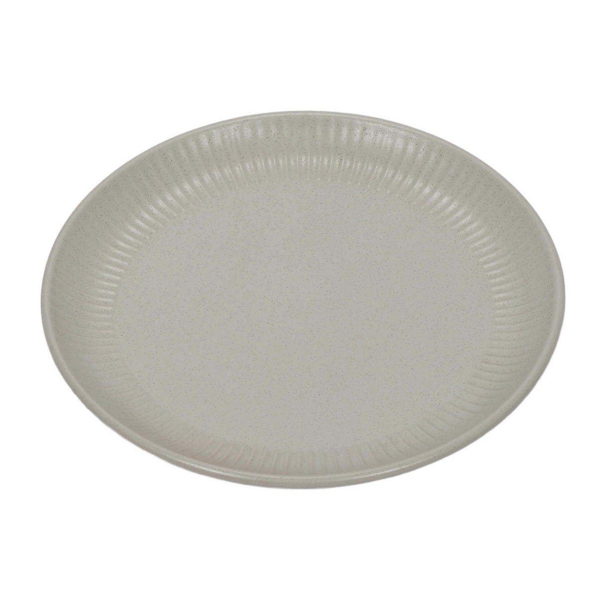 TELLER aus Steinzeug Grau 22/22/2,1 cm - Grau, Keramik (22cm) - Siaki