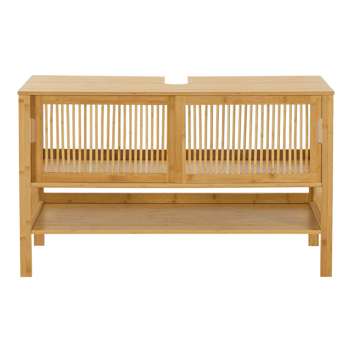 WASCHBECKENUNTERSCHRANK Hvaler - Naturfarben, Holz (100/60/45cm) - [en.casa]
