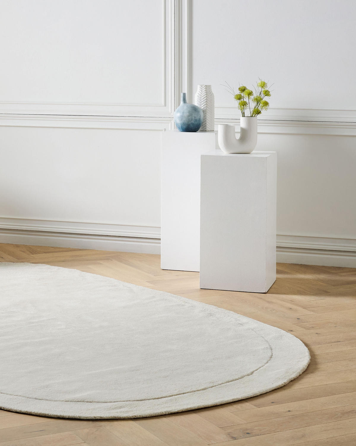 TEPPICH Cremeweiß 200/300 cm Viskose Mitha - Creme/Weiß, Textil (200/300cm) - Beliani