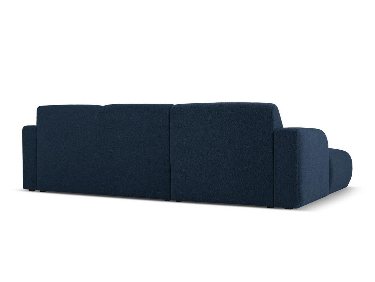 ECKSOFA links Molino aus Boucle dunkelblau 4 Sitzplätze - Dunkelblau, Textil (170/250cm) - Micadoni