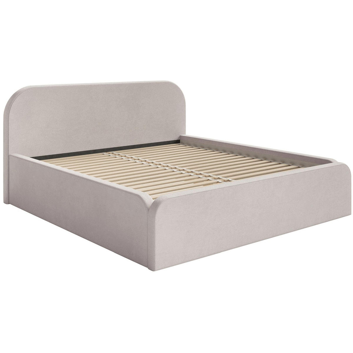 POLSTERBETT Umike Graubeige Samt 180x200 cm - Taupe, Textil (180/200cm) - Selsey