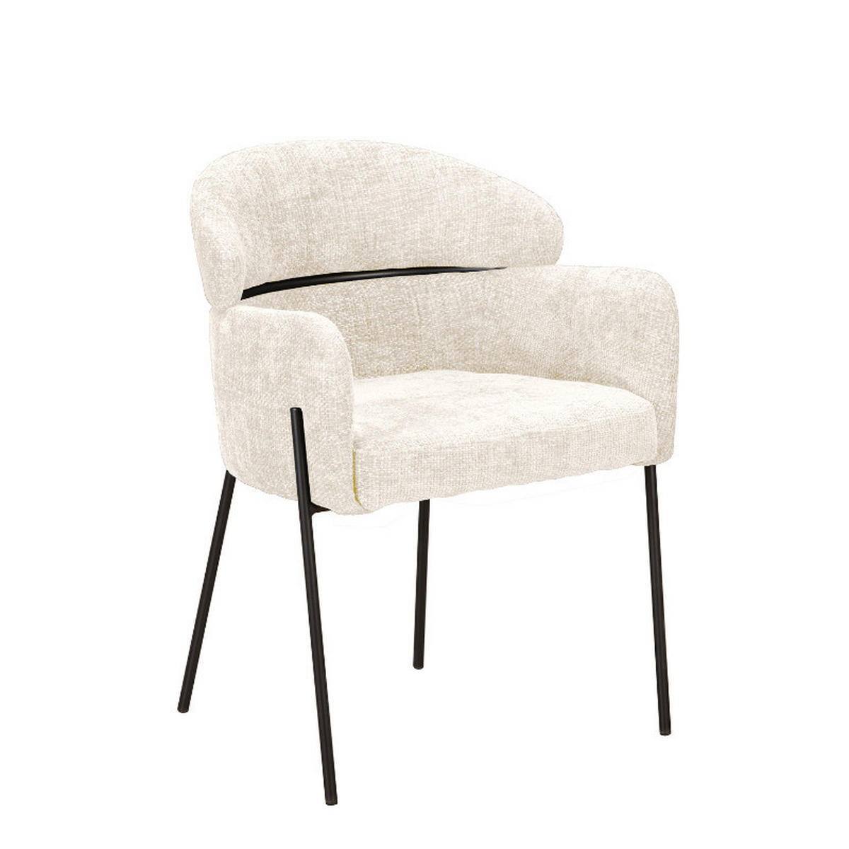 ESSZIMMERSTUHL Otis Weiß 60,5/74,5/55 cm - Weiß, Textil (74/55/60cm) - Starfurn