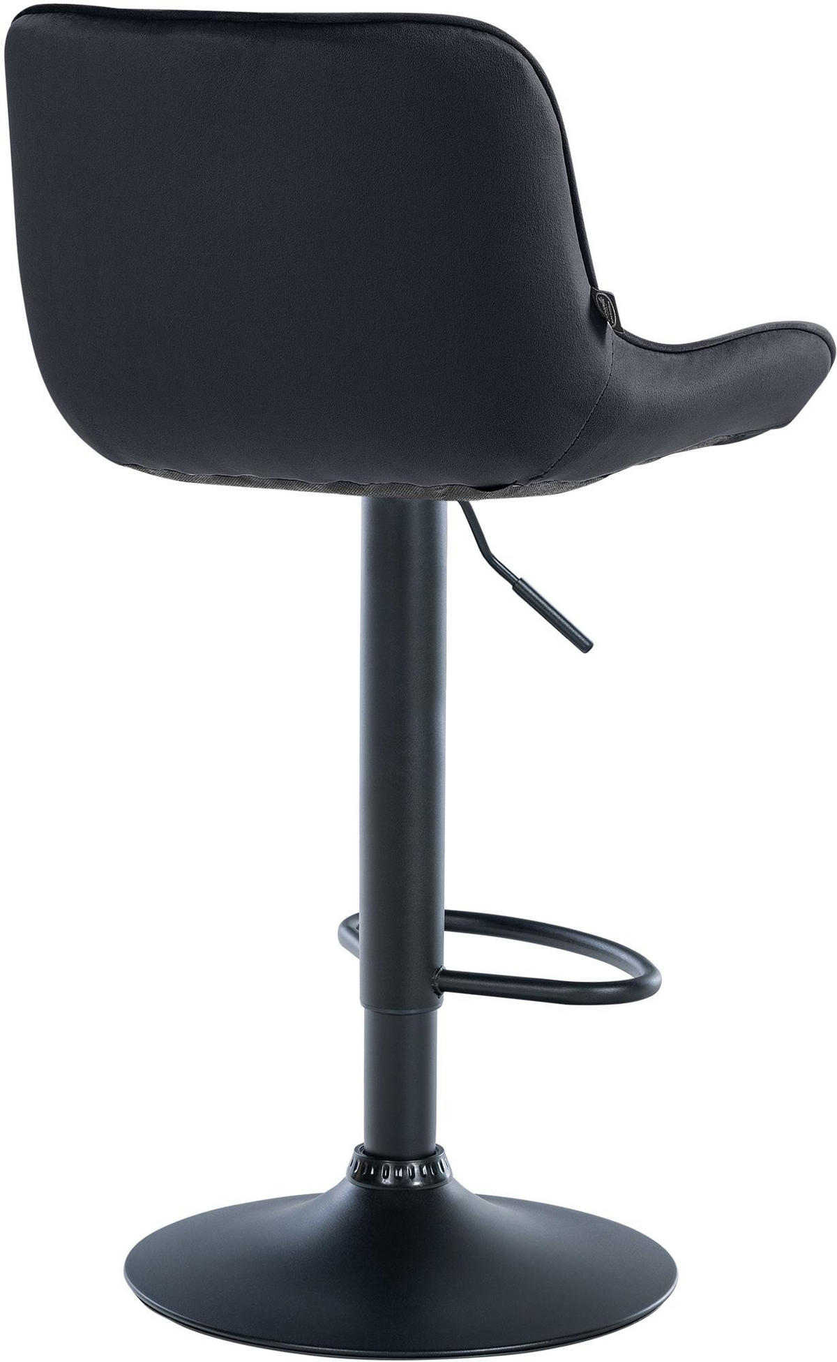 BARHOCKER Samt schwarz - Schwarz, Textil/Metall (49/85/51cm) - CLP
