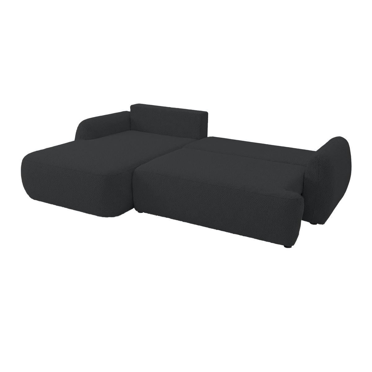 ECKSOFA MUNDUK II mit Schlaffunktion, Graphit - Graphitfarben, Textil (260/184cm) - Fedve