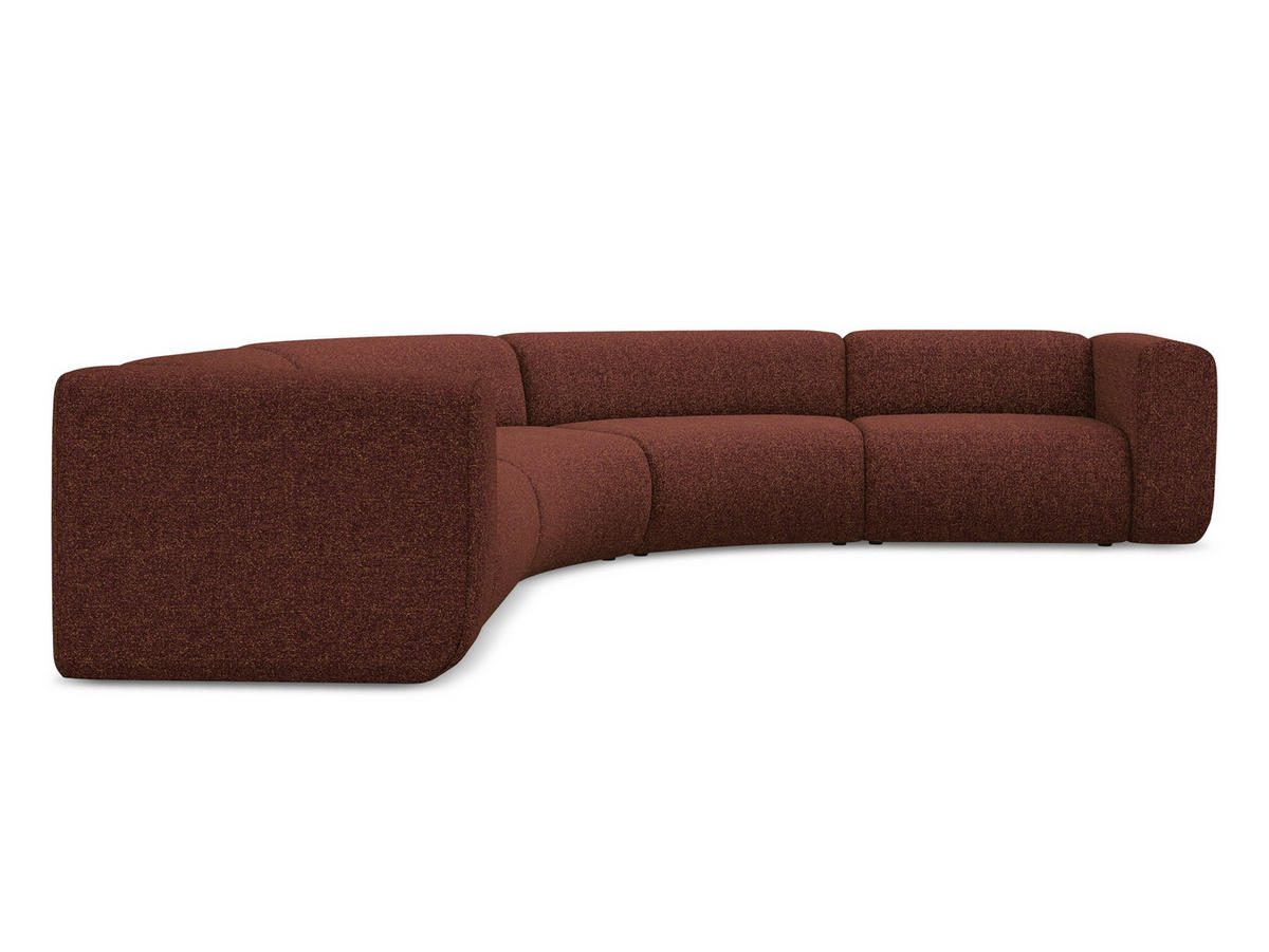 ECKSOFA Strukturstoff Stoff Rot - Bordeaux/Rot, Kunststoff/Textil (318/318cm) - Makamii