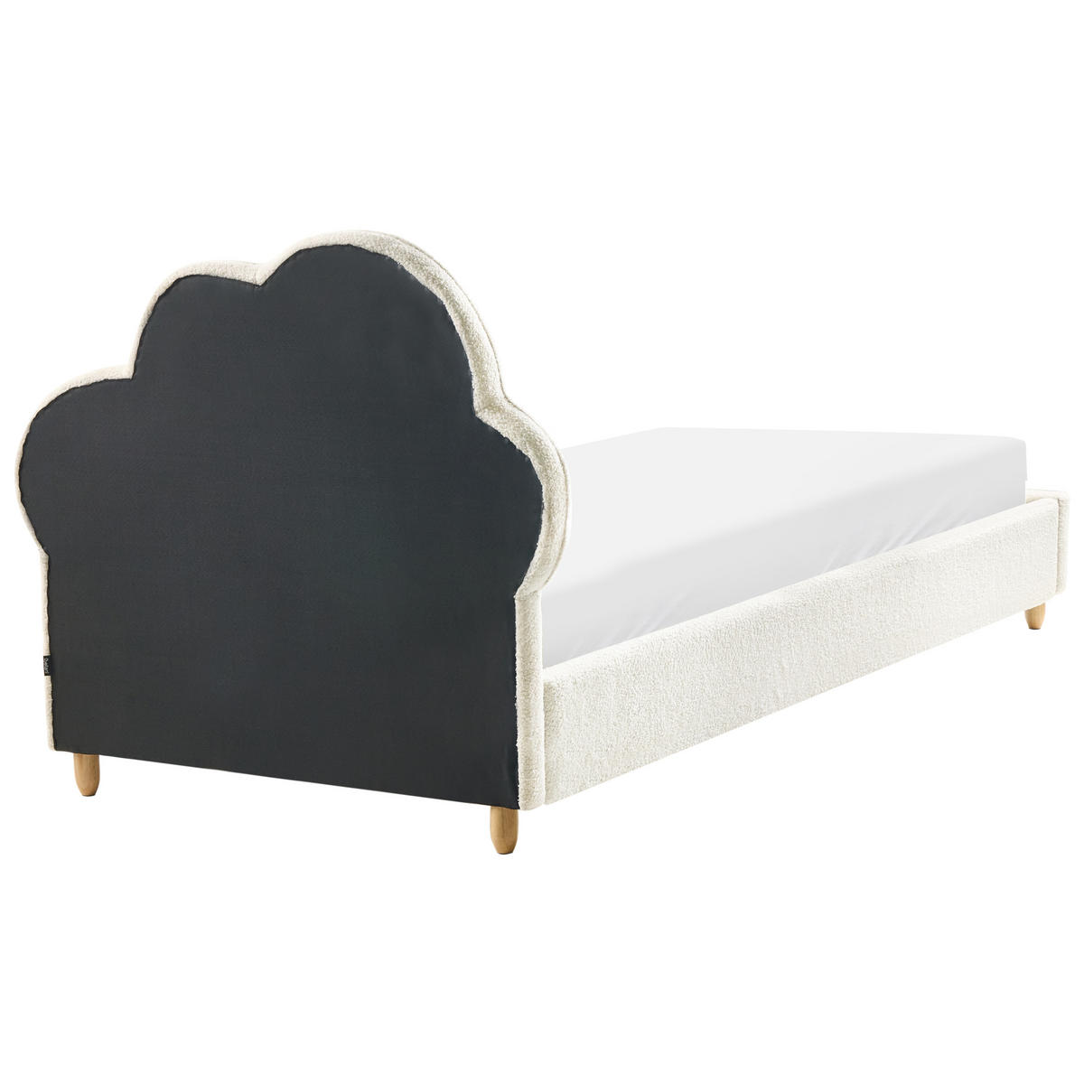 KINDERBETT 90/200 cm Cremeweiß Bellevue - Weiß/Braun, Textil (90/200cm) - Beliani