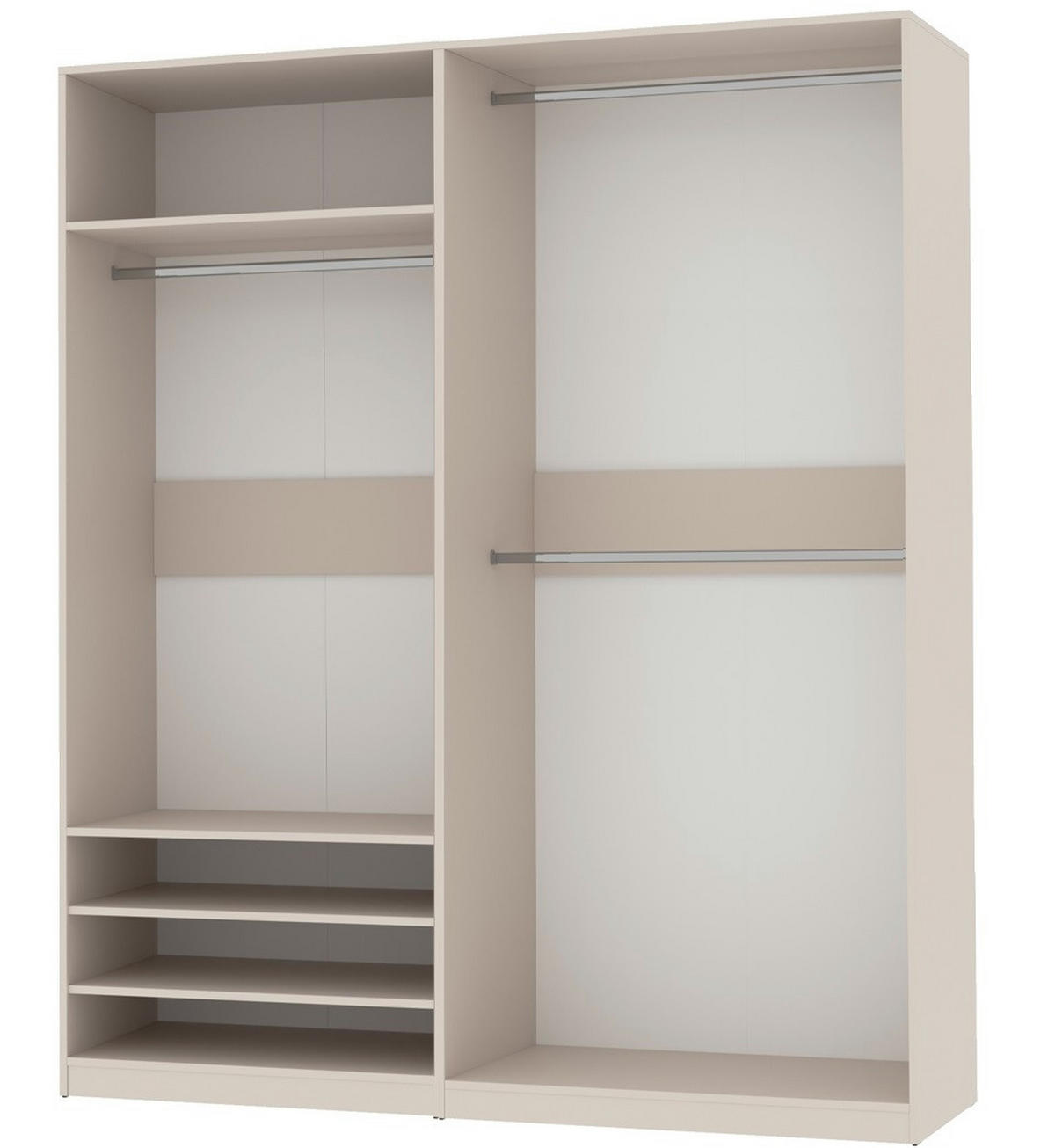 GARDEROBENSCHRANK OFFEN TRES K/C CASHMERE 180/206/51 cm - Kaschmir, Holzwerkstoff (180/206/51cm) - Marmex Möbel