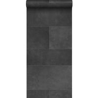 XXL-VLIESTAPETE Fliesenmuster mit Lederoptik 50 x 837 cm - Grau, Papier (50/837cm) - Origin Wallcoverings