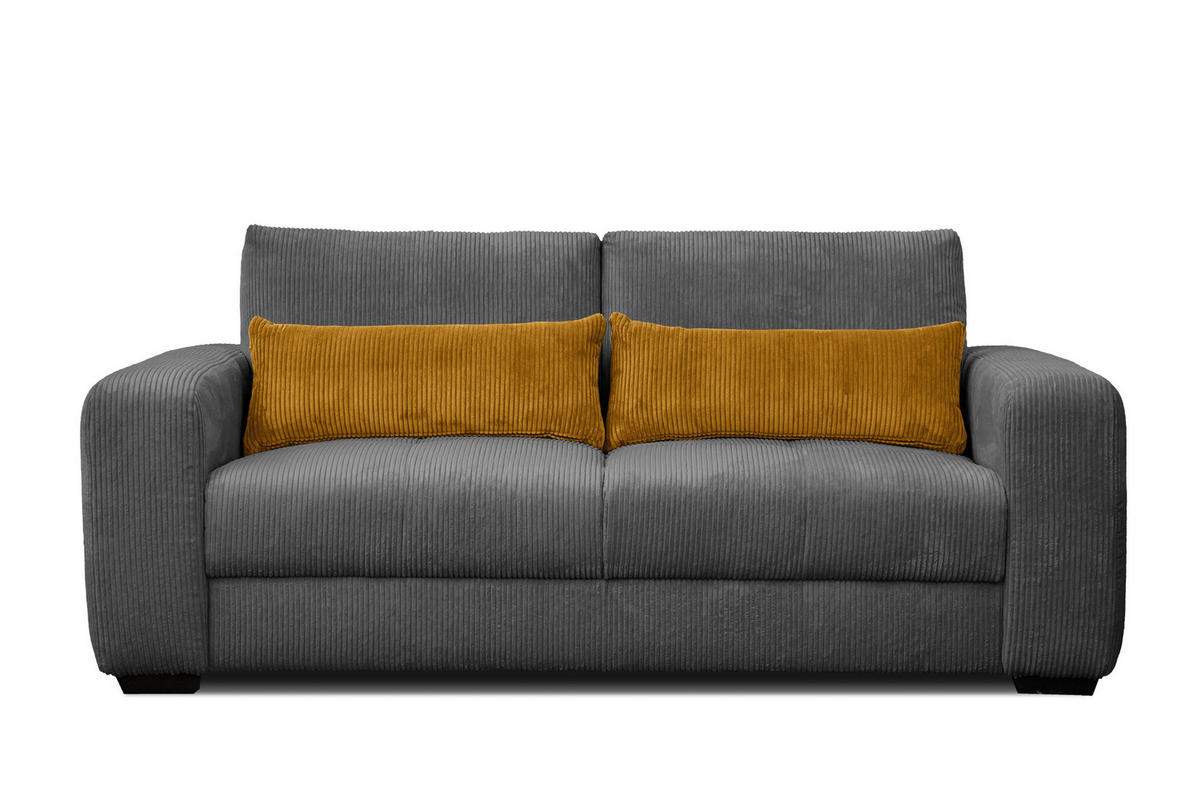 SOFA OLI 3-Sitzer, dunkelgrau - Dunkelgrau, Holz/Textil (208/91/108cm) - Courtois Laville