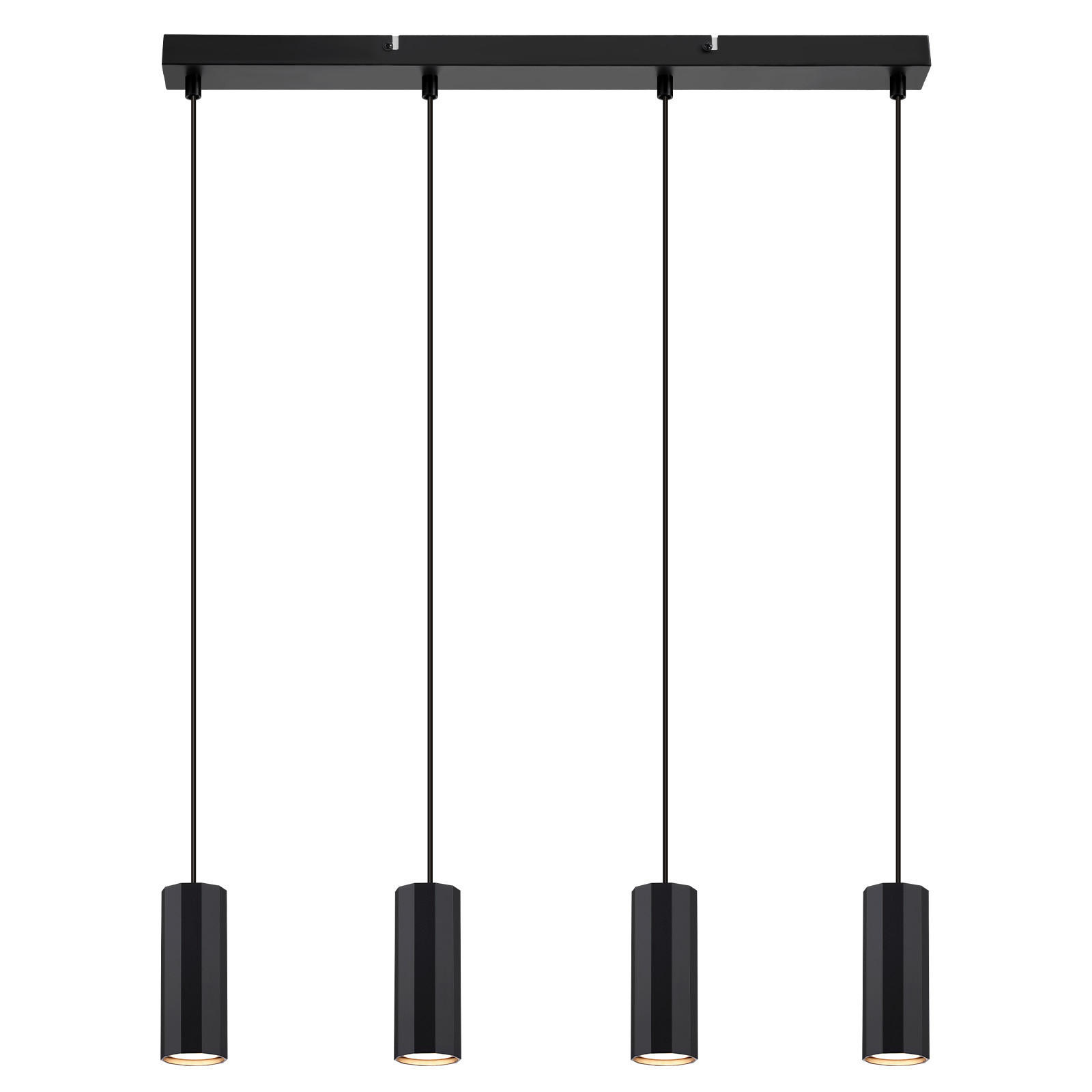 HÄNGELEUCHTE Stärke 4-flammig 60/6/170 cm - Schwarz, Metall (60/6/170cm) - Nettlife
