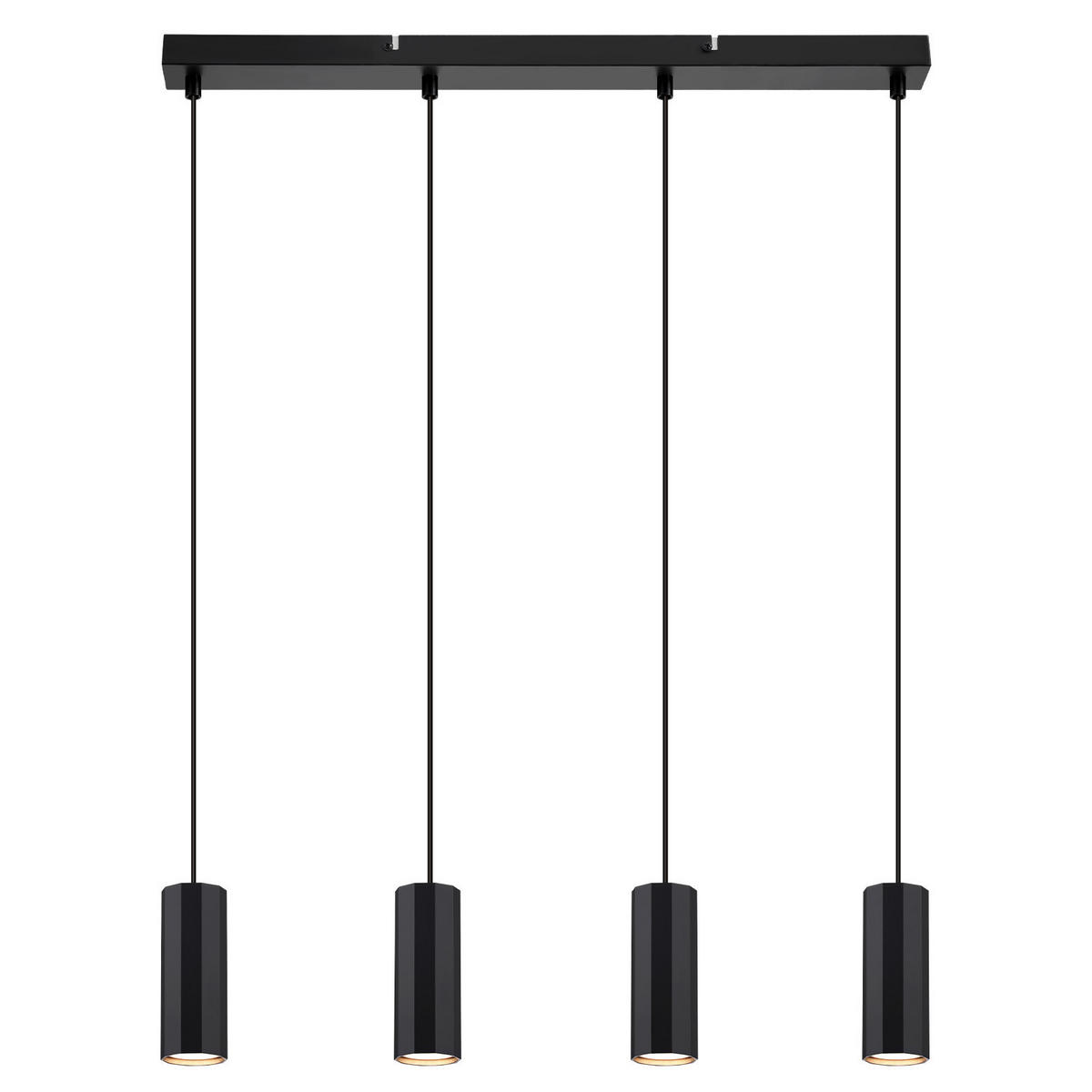 HÄNGELEUCHTE Stärke 4-flammig 60/6/170 cm - Schwarz, Metall (60/6/170cm) - Nettlife