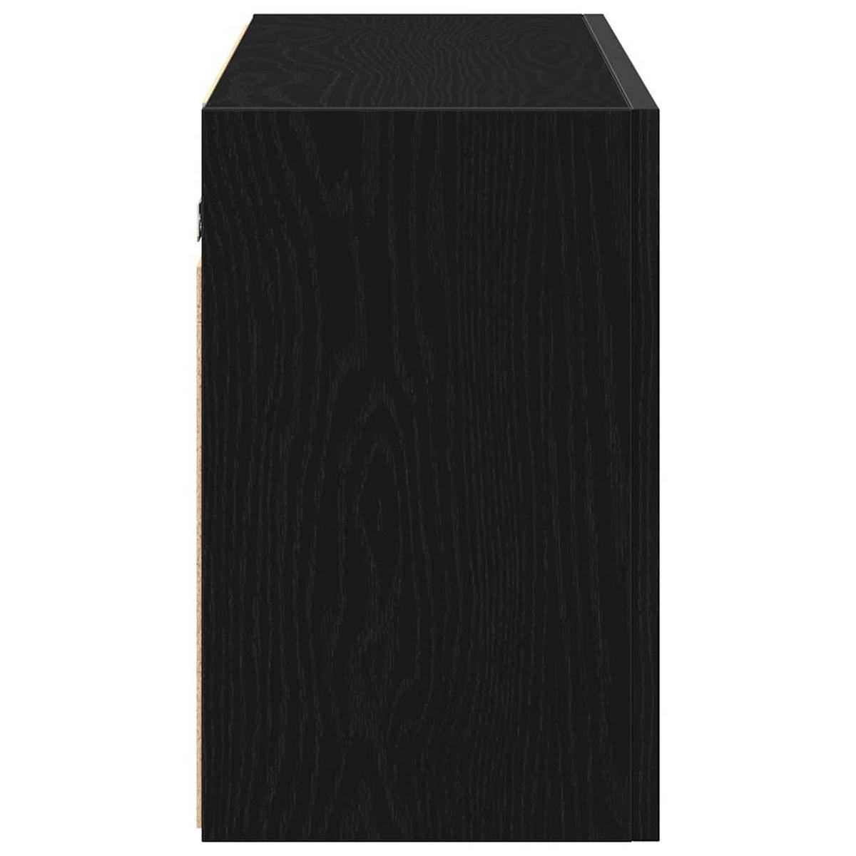 BAD-WANDSCHRANK Schwarz 100/25/40 Cm Holzwerkstoff - Schwarz, Holzwerkstoff (25/40/100cm) - vidaXL
