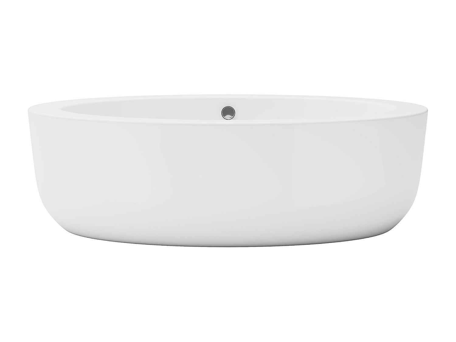 BADEWANNE - 185 cm x 90 cm - acryl - weiß Marmati - Weiß, Kunststoff (185/58/90cm) - Vente-Unique