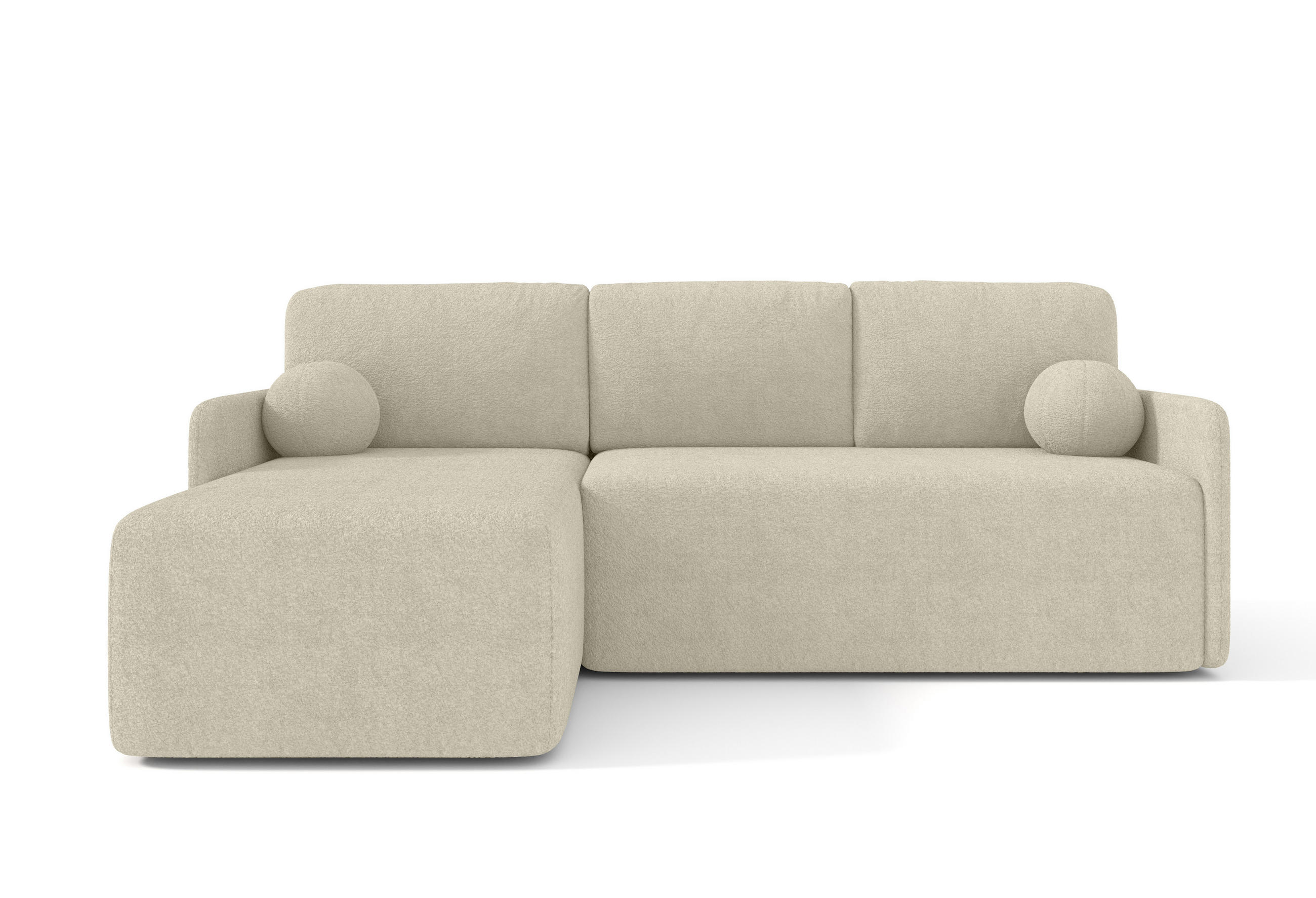 ECKSOFA MONDI Beige - Beige/Schwarz, Kunststoff/Textil (212/142cm) - Luxkor24