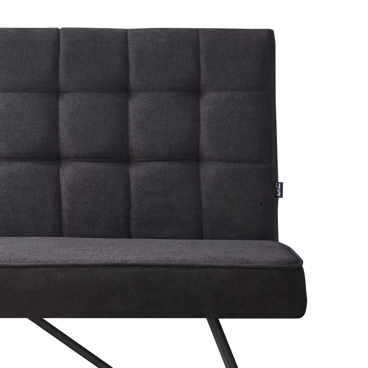 SITZBANK LINA 160 cm Anthrazit - Anthrazit/Schwarz, Textil/Metall (160/88/61cm) - B&D Home