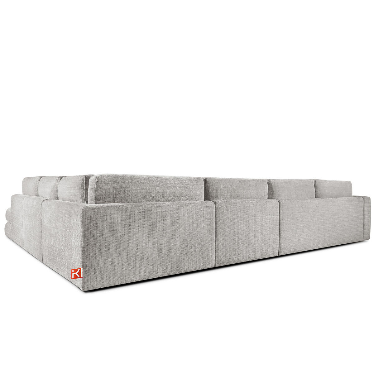 ECKSOFA XL links VERUS - Hellgrau, Holz/Holzwerkstoff (377/328cm) - KONSIMO®