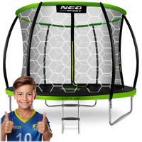 PROFILIERTES Gartentrampolin 10 ft/312 cm mit Innennetz - Grün, Metall (312/312cm)
