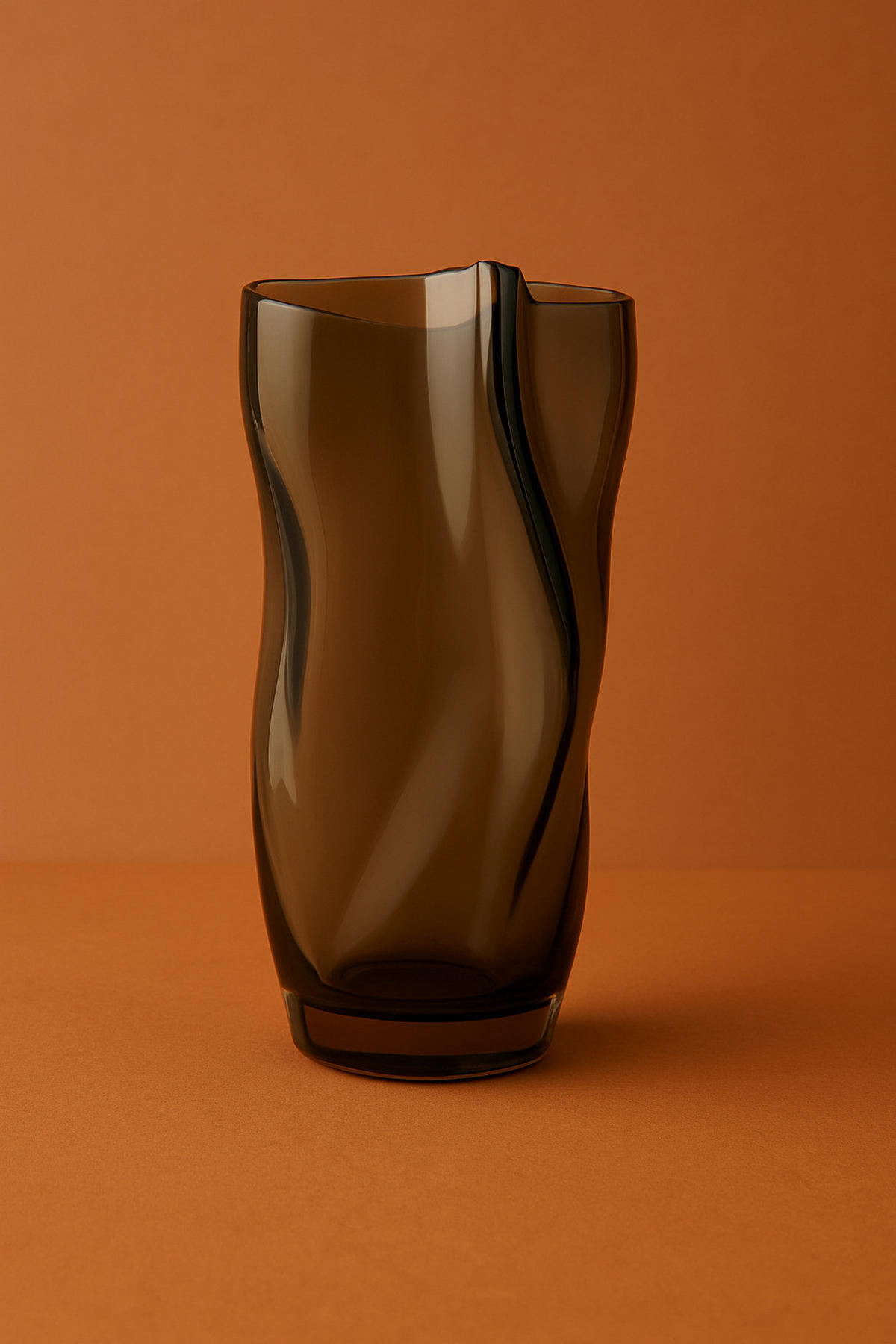 VASE Serenite Grau 15x13xh28 cm Glas - Grau, Glas (28cm) - Mondex