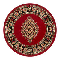 TEPPICH ATLAS rund rot beige medaillon 200/200 cm - Beige/Rot, Textil (200/200cm) - Tapiso