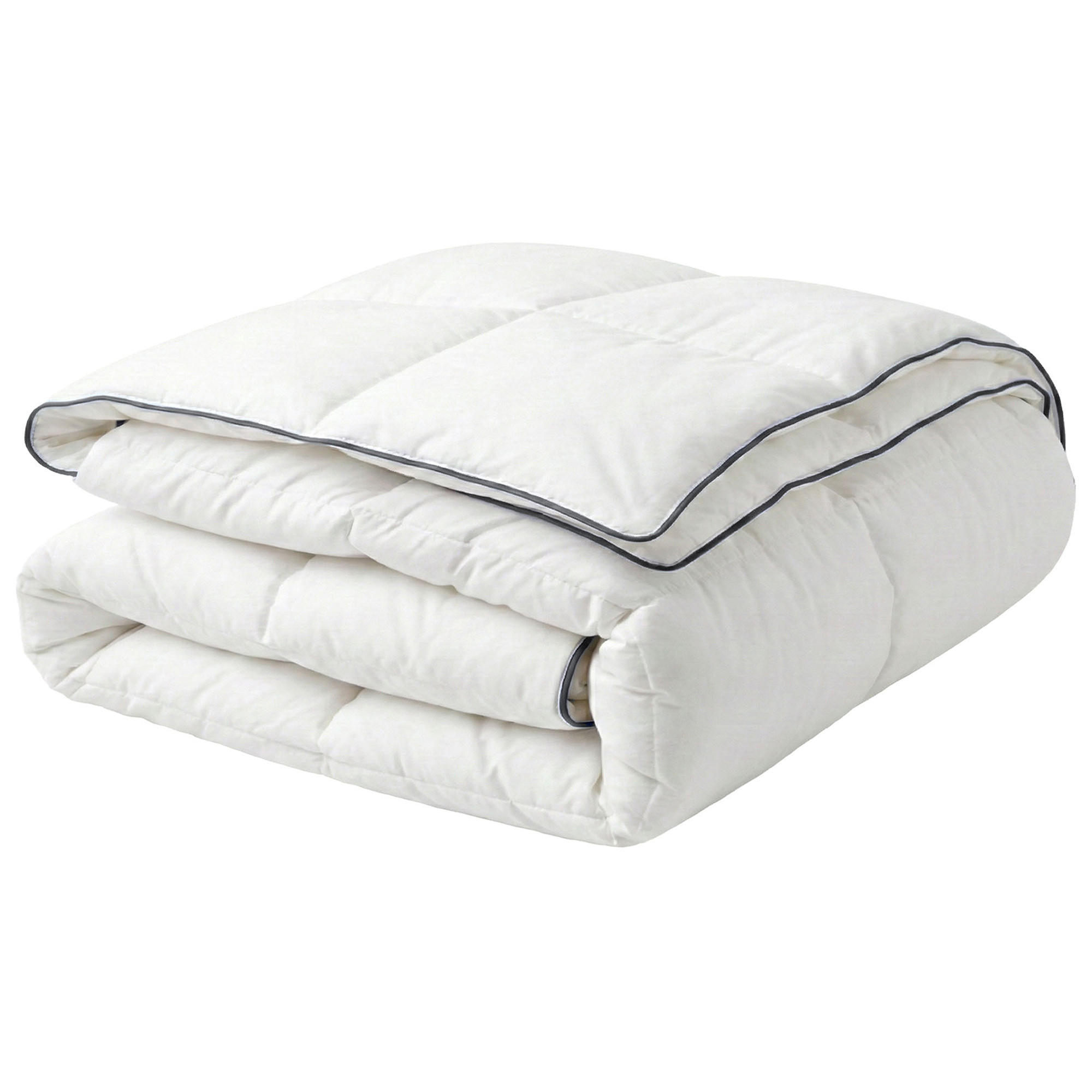 PŘIKRÝVKA Dvouvrstvá Mikrofaser 4sezónní 220/240 cm Teleno - bílá, textil (240/200cm) - Beliani