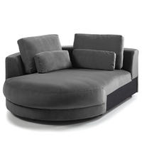 MODULLONGCHAIR - Grau, Textil (129/74/167cm) - home24