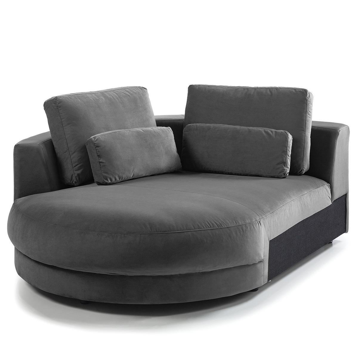 MODULLONGCHAIR - Grau, Textil (129/74/167cm) - home24