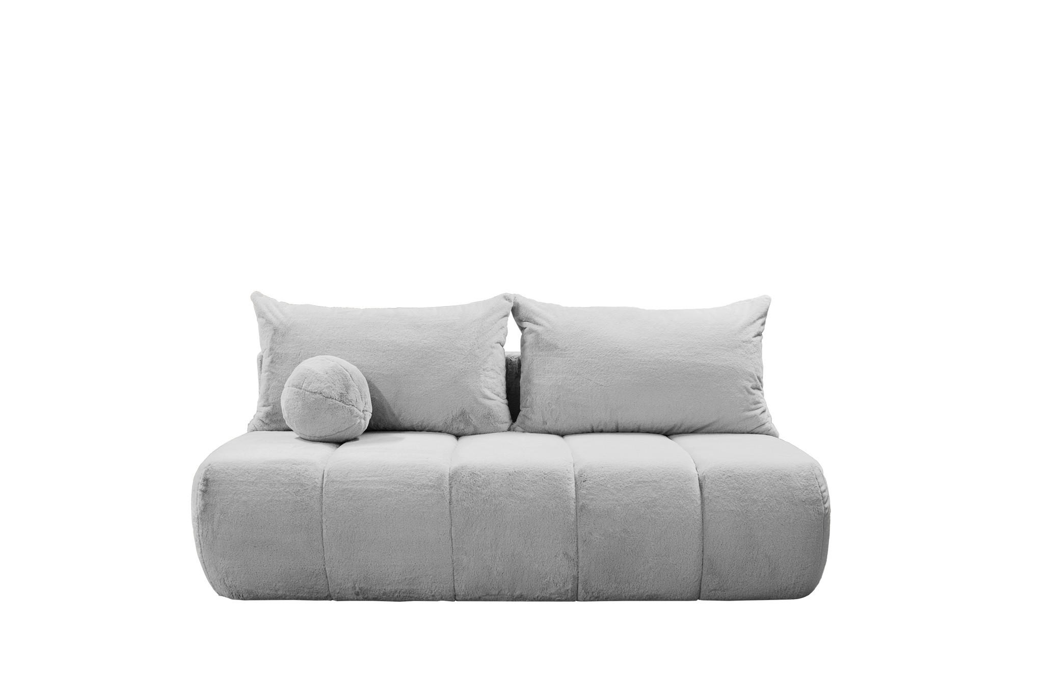 SCHLAFSOFA Anzia - Hellgrau, Holzwerkstoff/Textil (205/97/85cm) - Fun Möbel