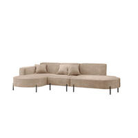 ECKSOFA Valencia - Beige, Holzwerkstoff/Textil (321/165cm) - Fun Möbel