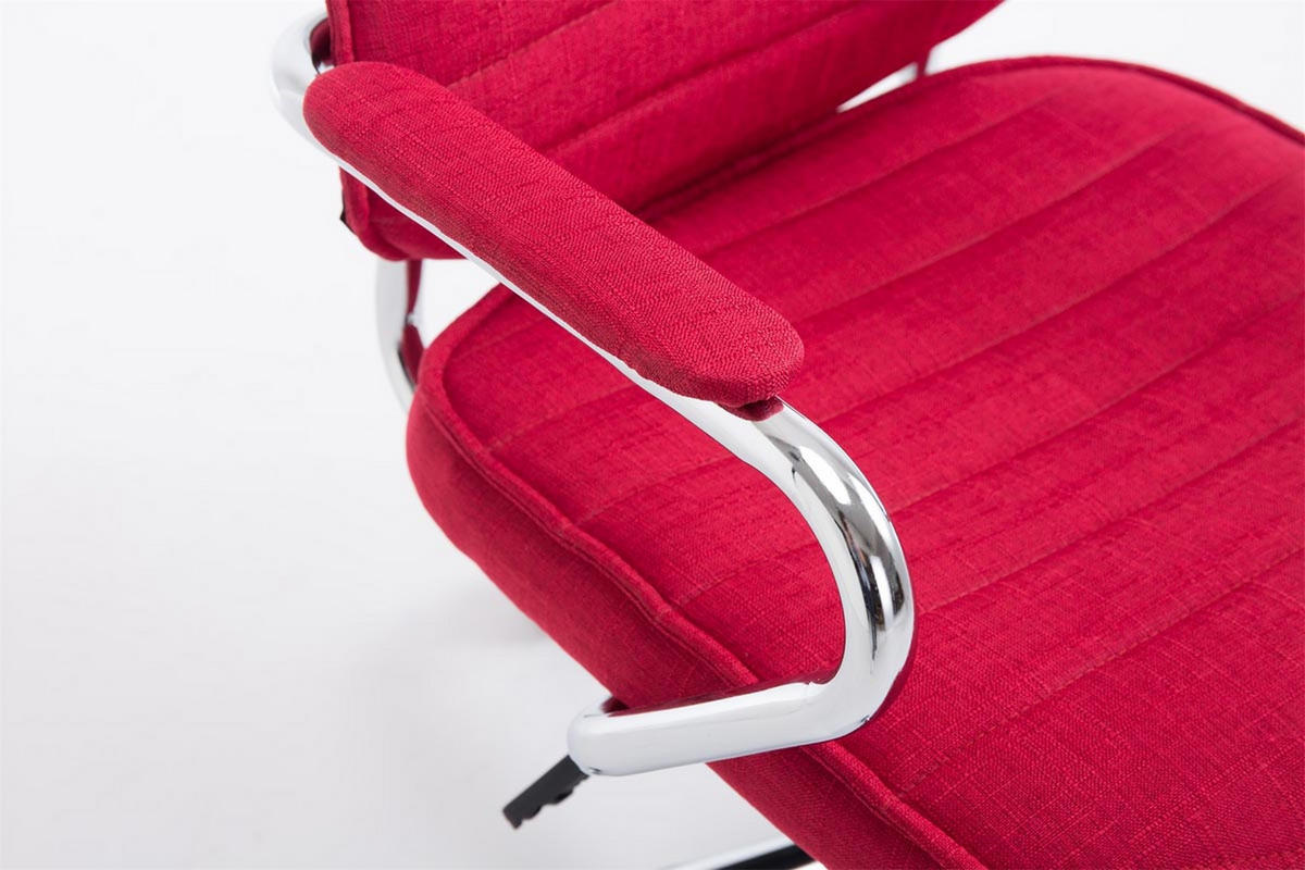 BÜROSTUHL Rocket Stoff Rot - Rot, Textil/Metall (60/128/67cm) - TPFLiving