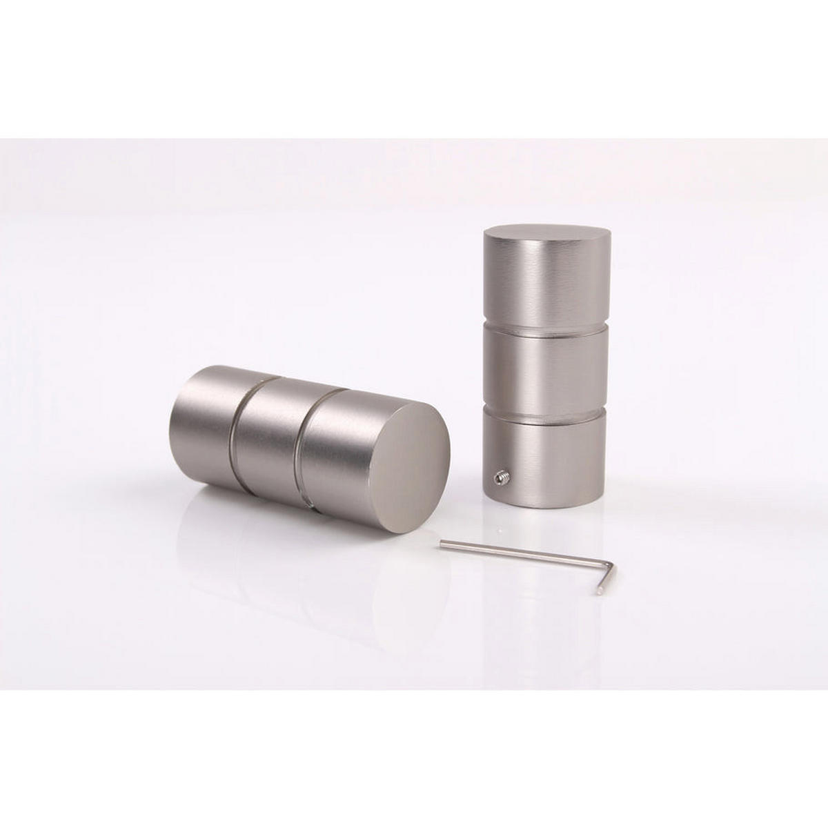 GARDINENSTANGE 1-Lauf Zylinder - Silberfarben, Metall (410cm) - Deco-Raum
