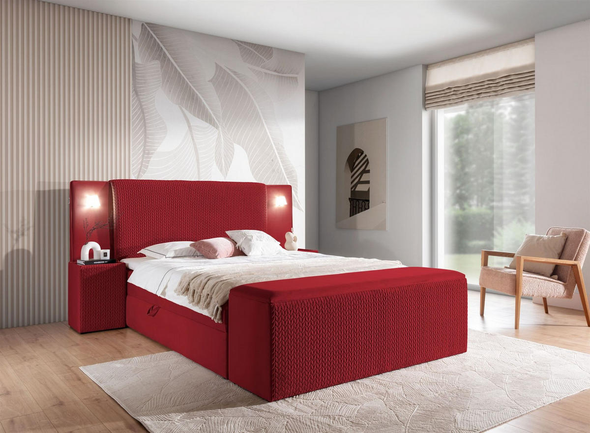 BOXBETT Marten überlänge Set.4 - Creme, Holzwerkstoff/Textil (180/220cm) - Fun Möbel