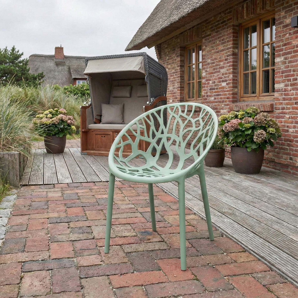 GARTENSTUHL Kunststoff Hellgrün - Hellgrün, Kunststoff (59/80/60cm) - CLP