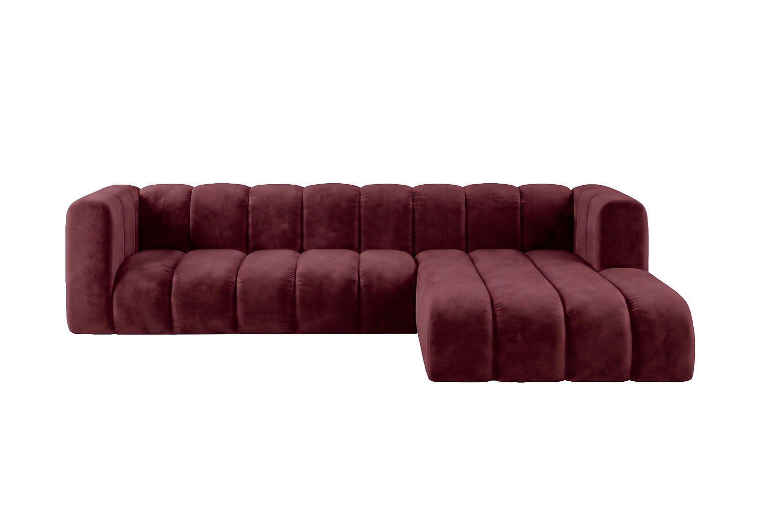 Kaiser Möbel Ecksofa Dunkelrot 287x179 cm