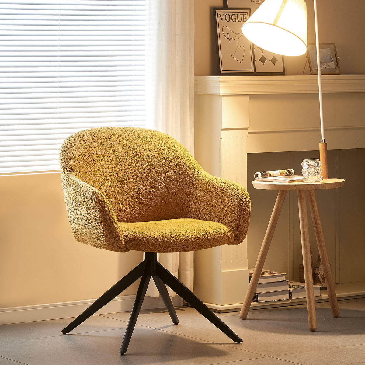 SESSEL LENA Gelb - Gelb, Metall (65/80/64cm) - B&D Home