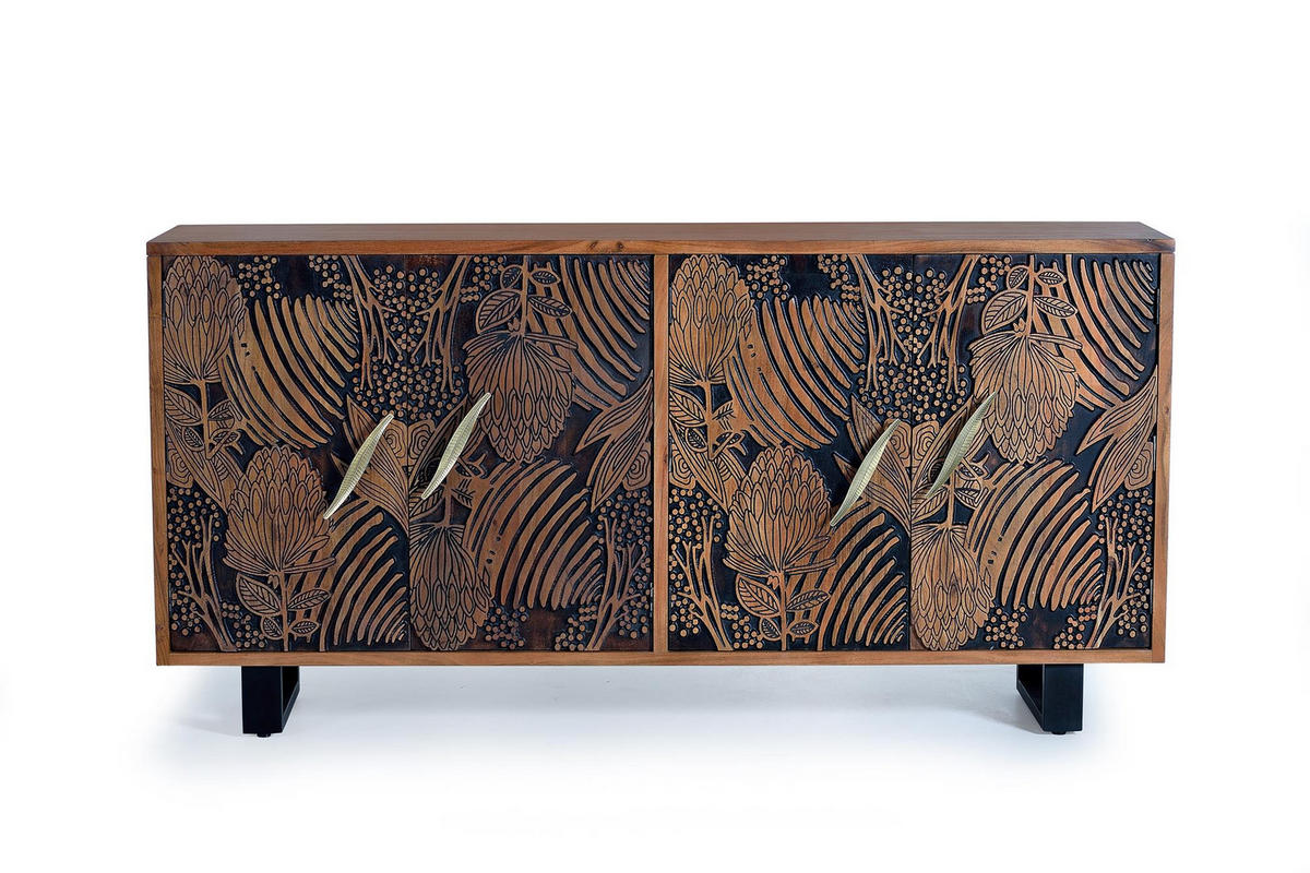 SIDEBOARD aus Akazienholz - Braun, Holz (42/94/190cm) - Giner y Colomer