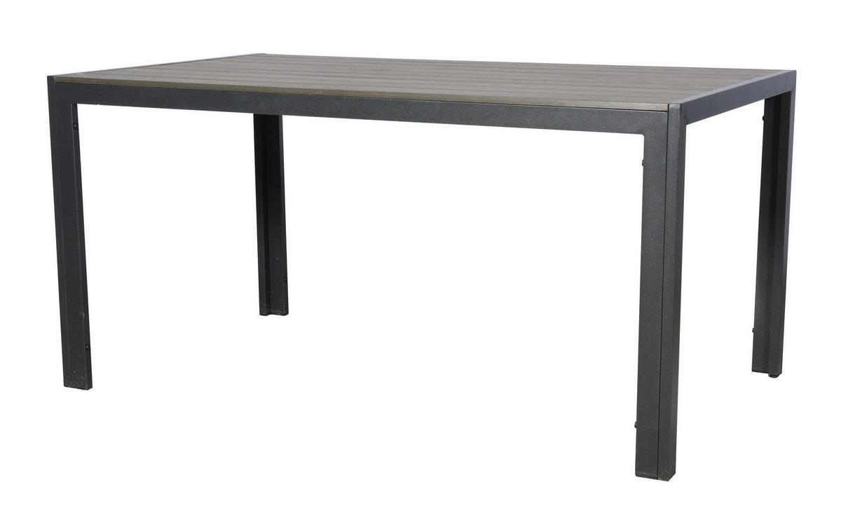 GARTENTISCH Schwarz - Schwarz, Holzwerkstoff (90/150/75cm) - ebuy24
