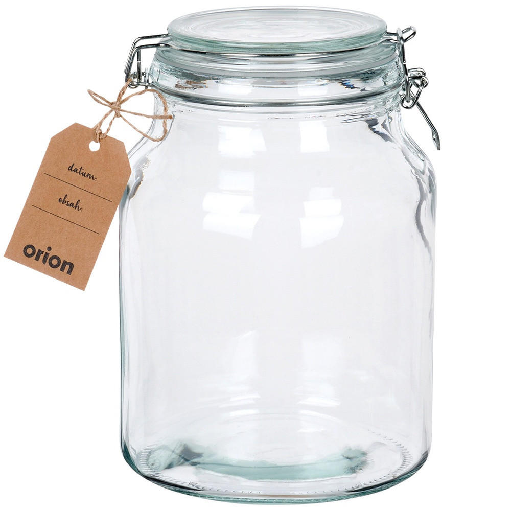 VORRATSGLAS Irma Clipverschluss 3,4 l Transparent - Transparent, Glas (3.4L) - Orion 