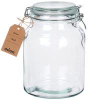 VORRATSGLAS Irma Clipverschluss 3,4 l Transparent - Transparent, Glas (3.4L) - Orion 