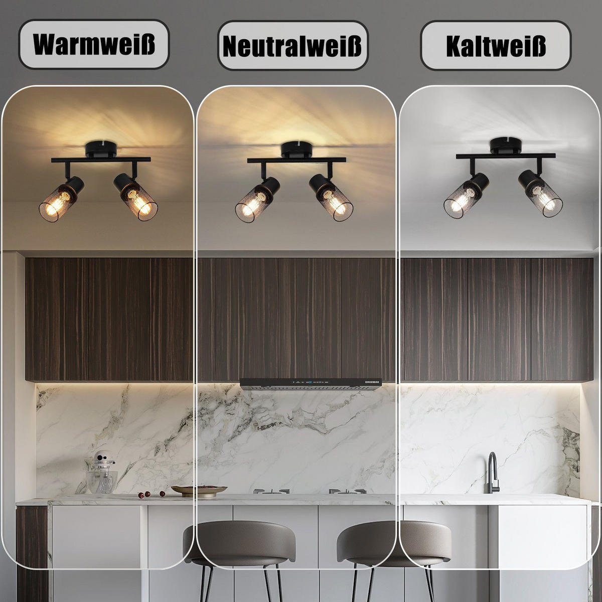 DECKENLEUCHTE Käfig 2-flammig 30/16/21 cm - Schwarz, Metall (30/16/21cm) - Nettlife