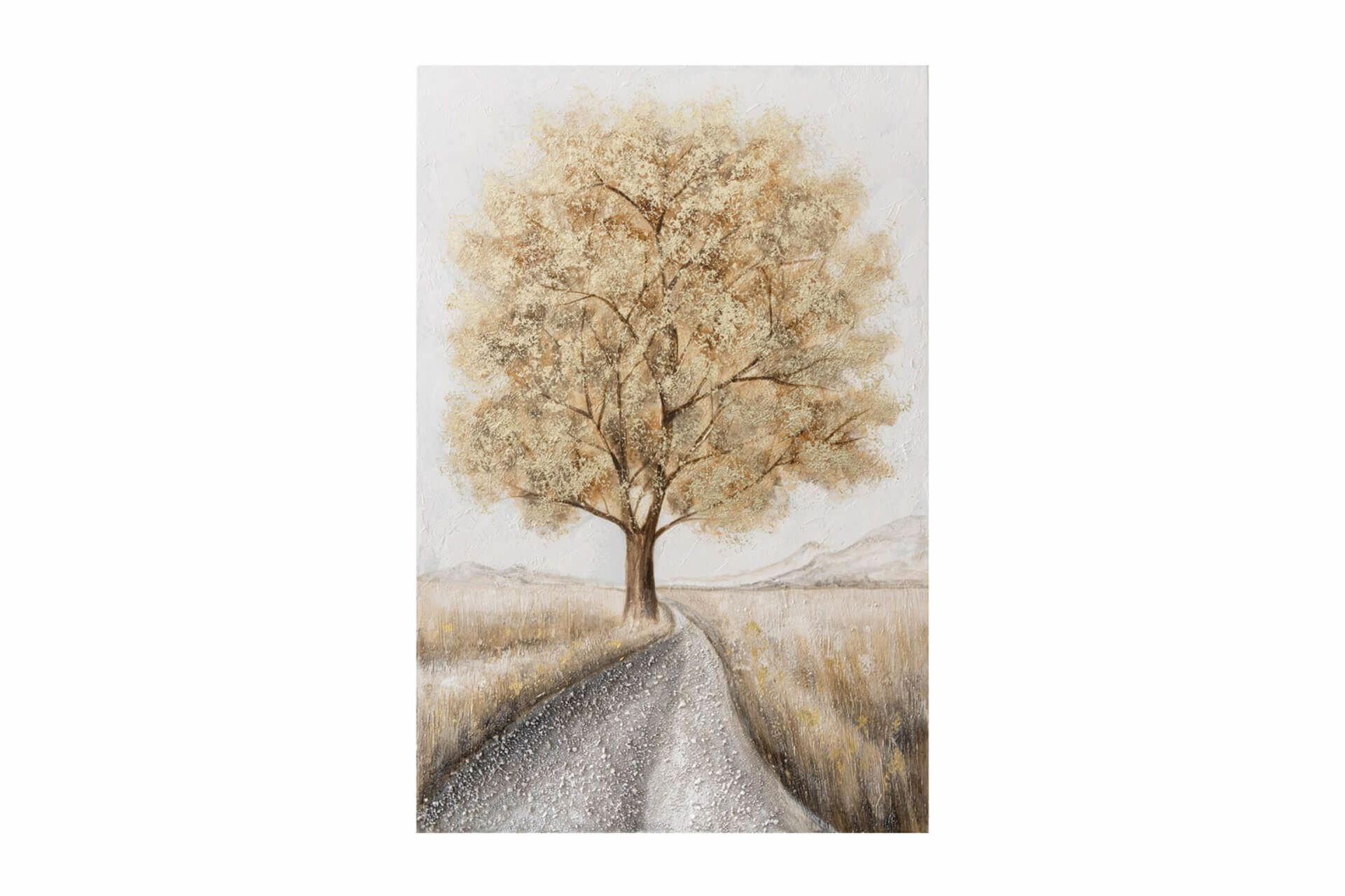 ACRYLBILD HANDGEMALT 60/90 cm - Beige/Grau, Holz/Textil (60/90cm) - KUNSTLOFT